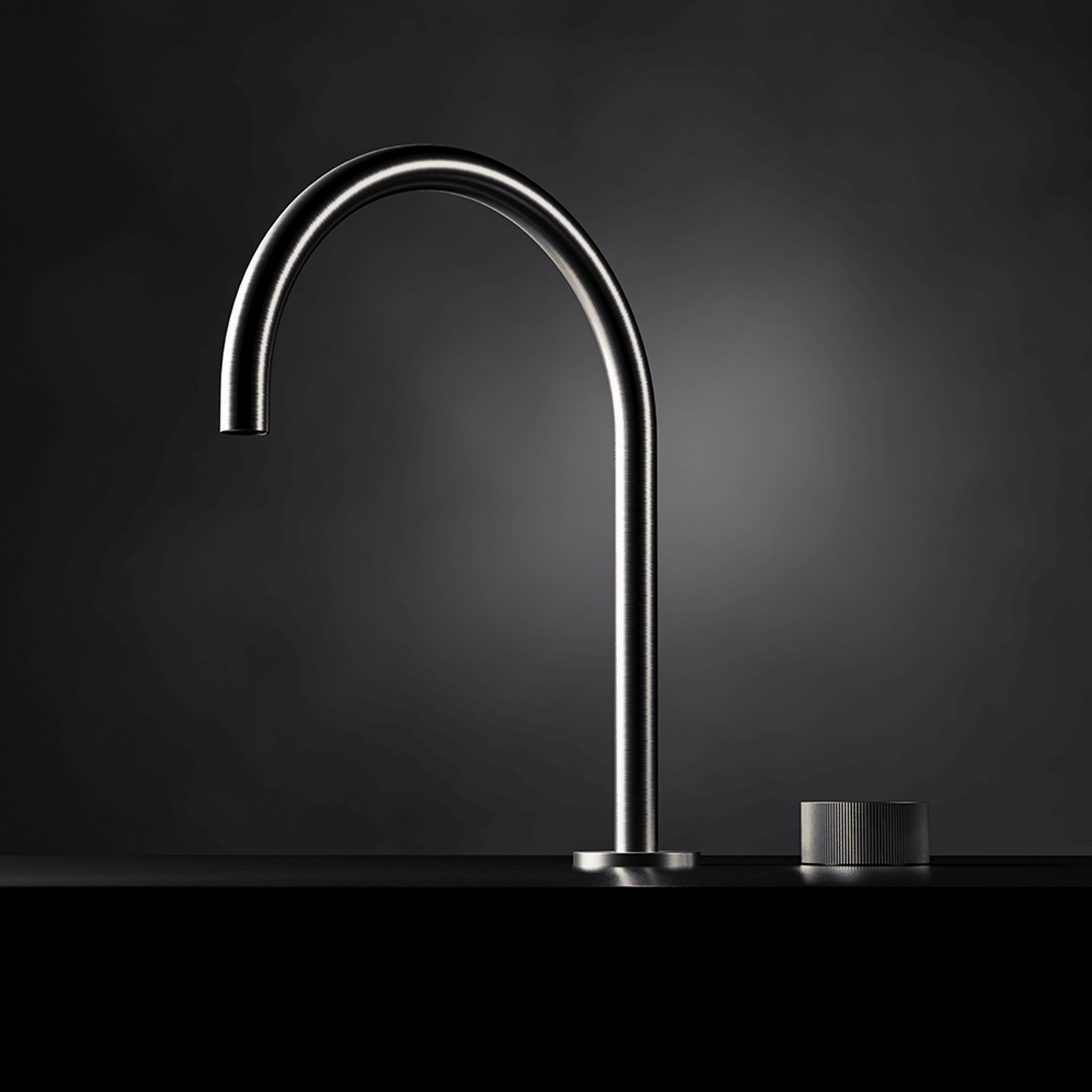 Lente Progressive High Spout Deck Mounted Basin Mixer gallery detail image