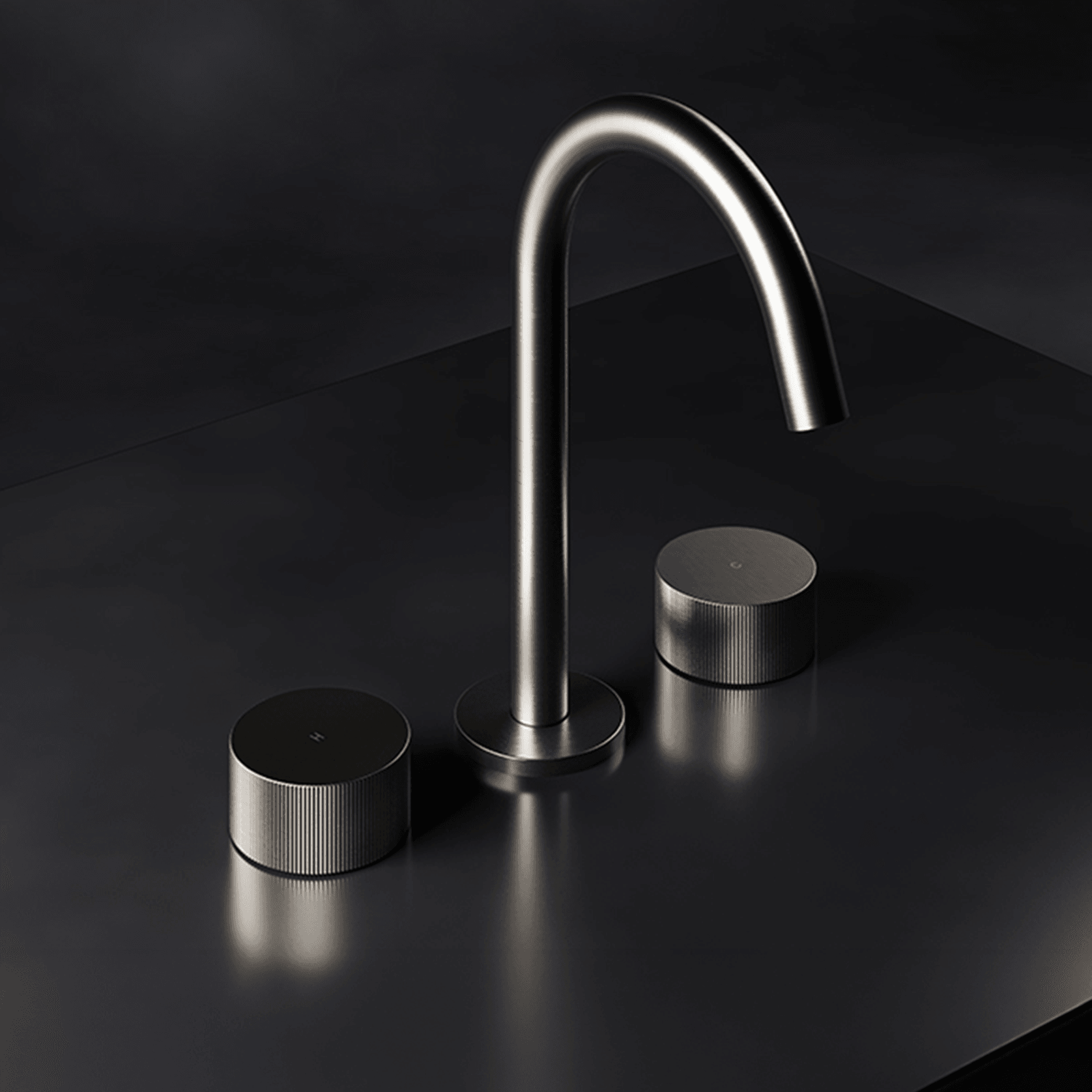 Lente 3 Tap Hole Deck Mounted Basin Mixer gallery detail image