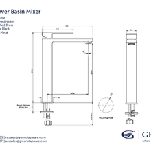 Arcas Tower Basin Mixer gallery detail image
