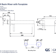 Glint Wall Basin Mixer W/Faceplate gallery detail image