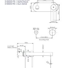 Maci Wall Basin Mixer with Plate gallery detail image