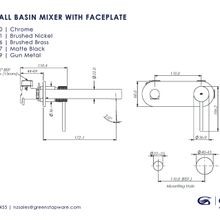 Mika Wall Basin Mixer with Faceplate gallery detail image