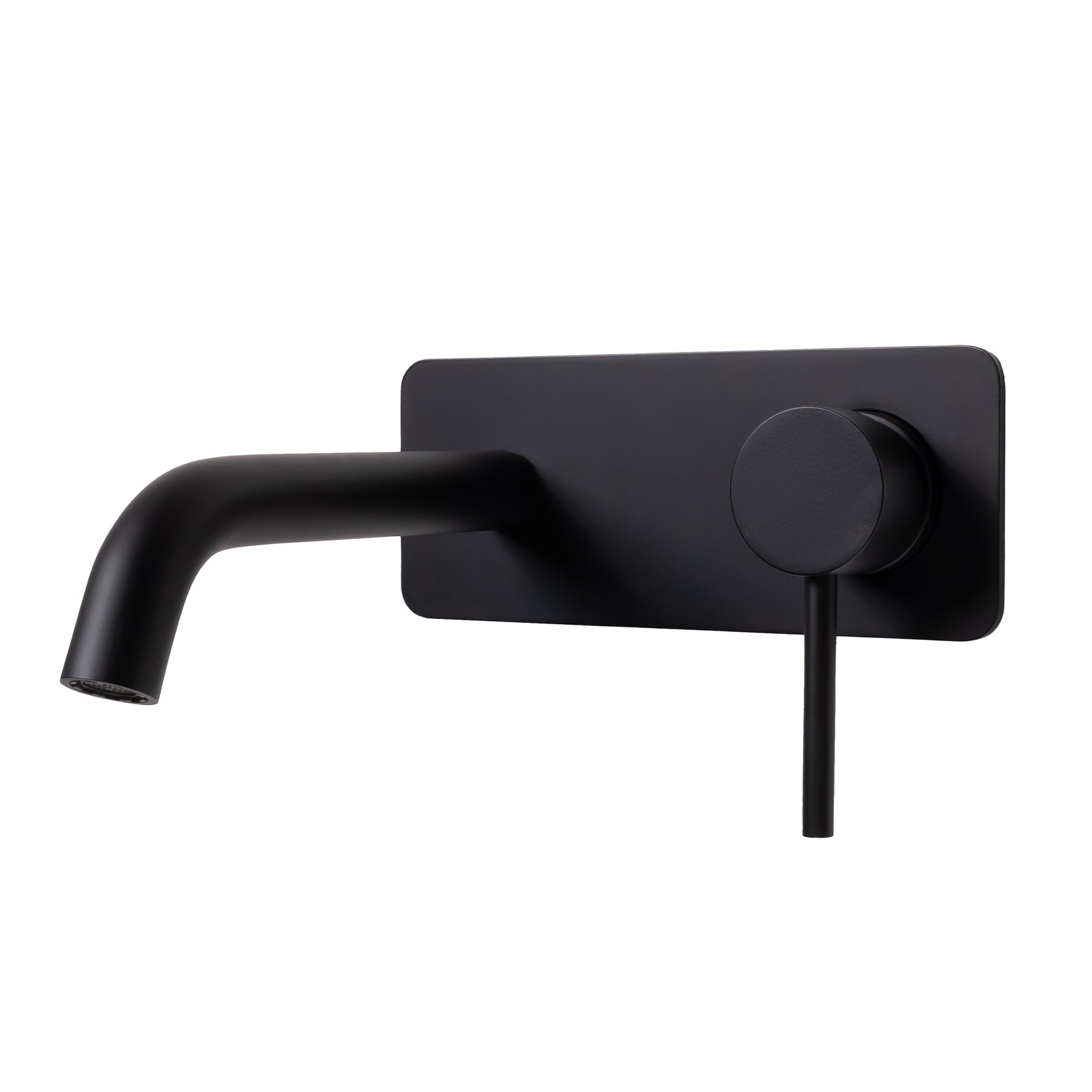 Mira Matte Black Wall Mixer and Spout gallery detail image