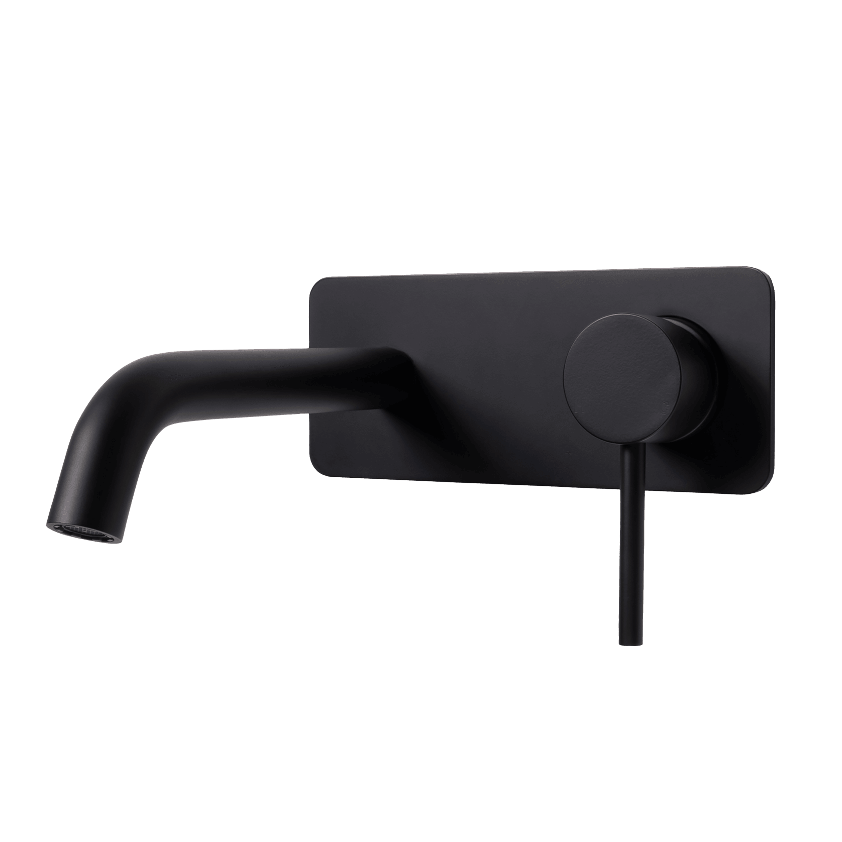 Mira Matte Black Wall Mixer and Spout gallery detail image