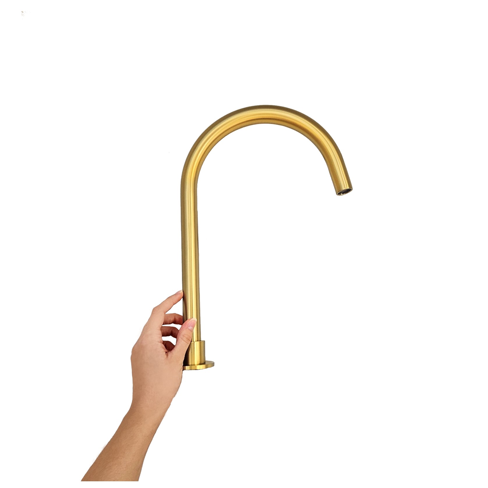 Moon Swivel Basin Mixer Brushed Brass gallery detail image