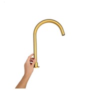 Moon Swivel Basin Mixer Brushed Brass gallery detail image