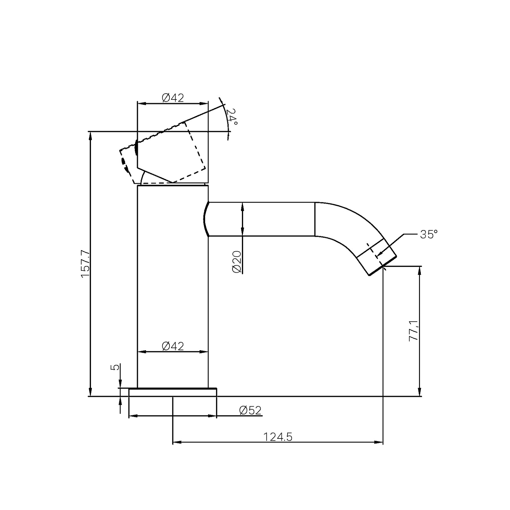 Zen SS316L Basin Mixer Handless | Brushed Nickel gallery detail image