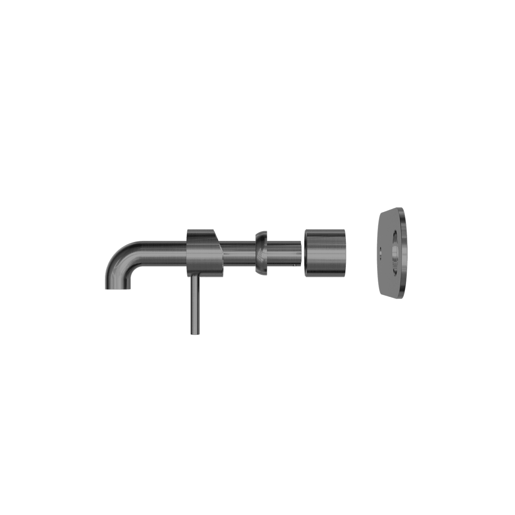Zen SS316L Wall Basin/Bath Mixer 230mm Spout Trim Kits | Graphite gallery detail image