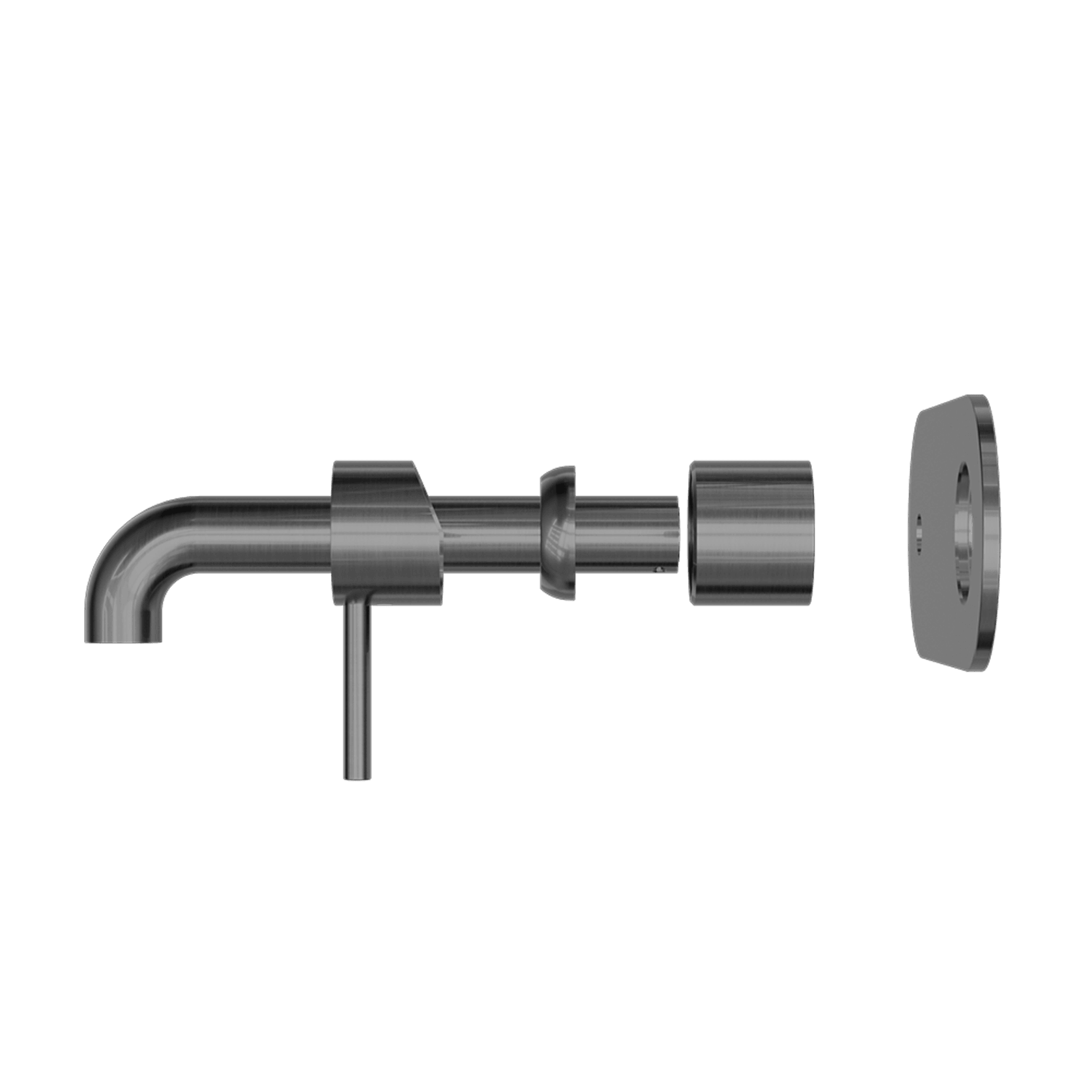 Zen SS316L Wall Basin/Bath Mixer 230mm Spout Trim Kits | Graphite gallery detail image