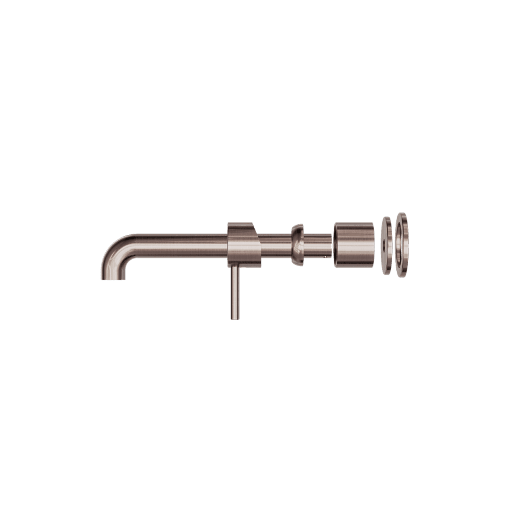 Zen SS316L Wall Basin/Bath Mixer Separate Back Plate 185mm Spout Trim Kits | Brushed Bronze gallery detail image