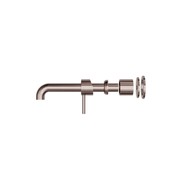 Zen SS316L Wall Basin/Bath Mixer Separate Back Plate 185mm Spout Trim Kits | Brushed Bronze gallery detail image