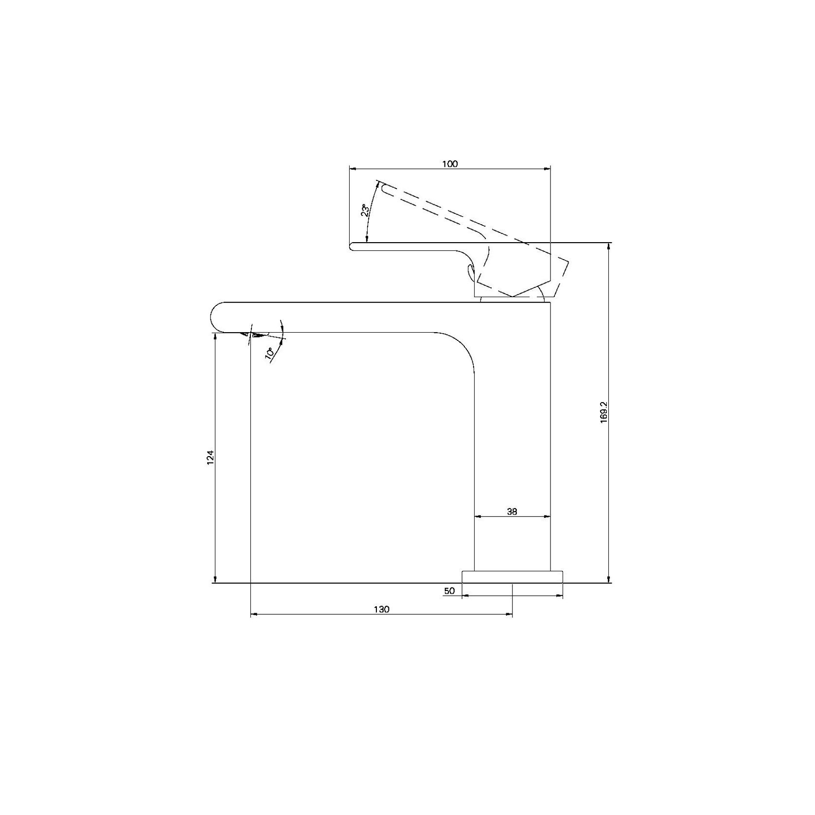 Bianca Basin Mixer Straight Spout | Matte Black gallery detail image