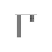 Bianca Wall Basin/Bath Mixer 187mm | Gun Metal gallery detail image