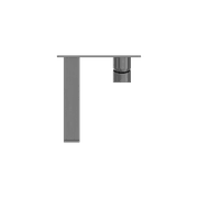 Bianca Wall Basin/Bath Mixer 187mm | Gun Metal gallery detail image