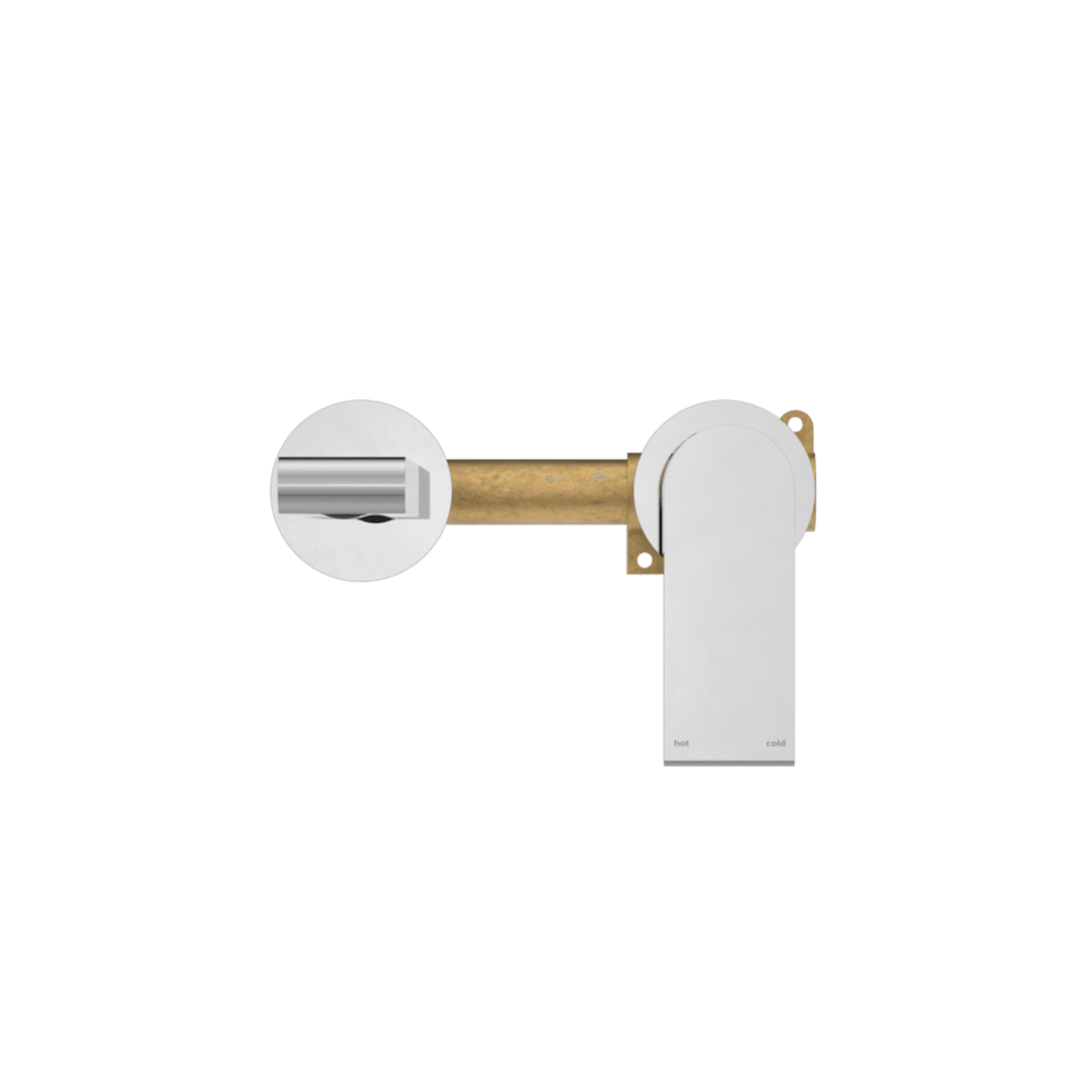 Bianca Basin/Bath Mixer Back Plate 230mm | Chrome gallery detail image