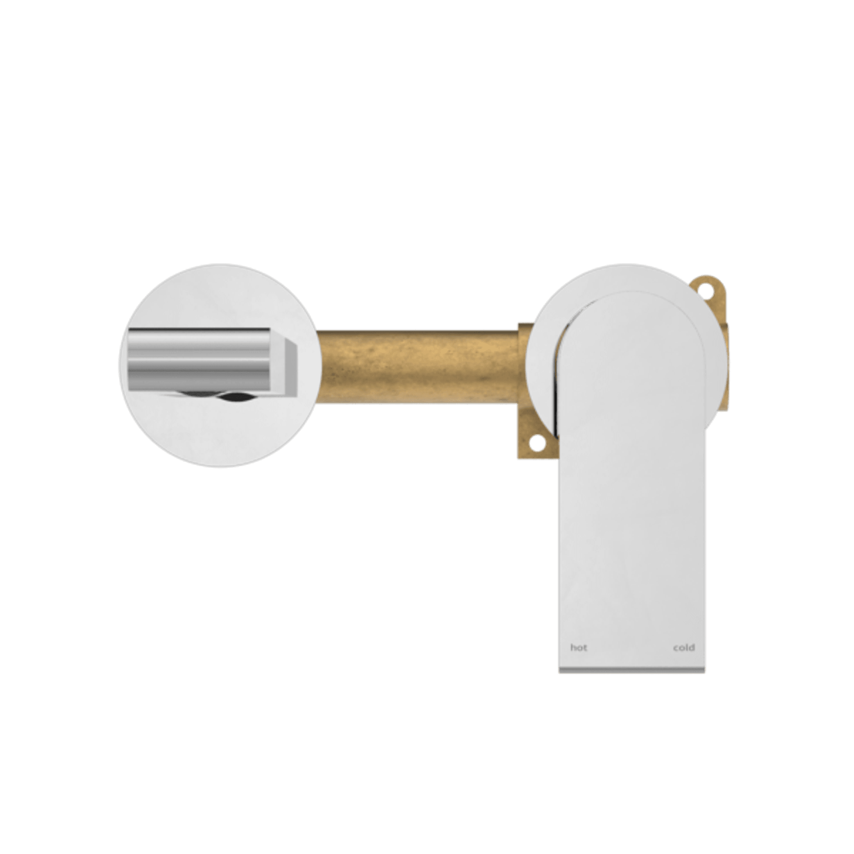 Bianca Basin/Bath Mixer Back Plate 230mm | Chrome gallery detail image