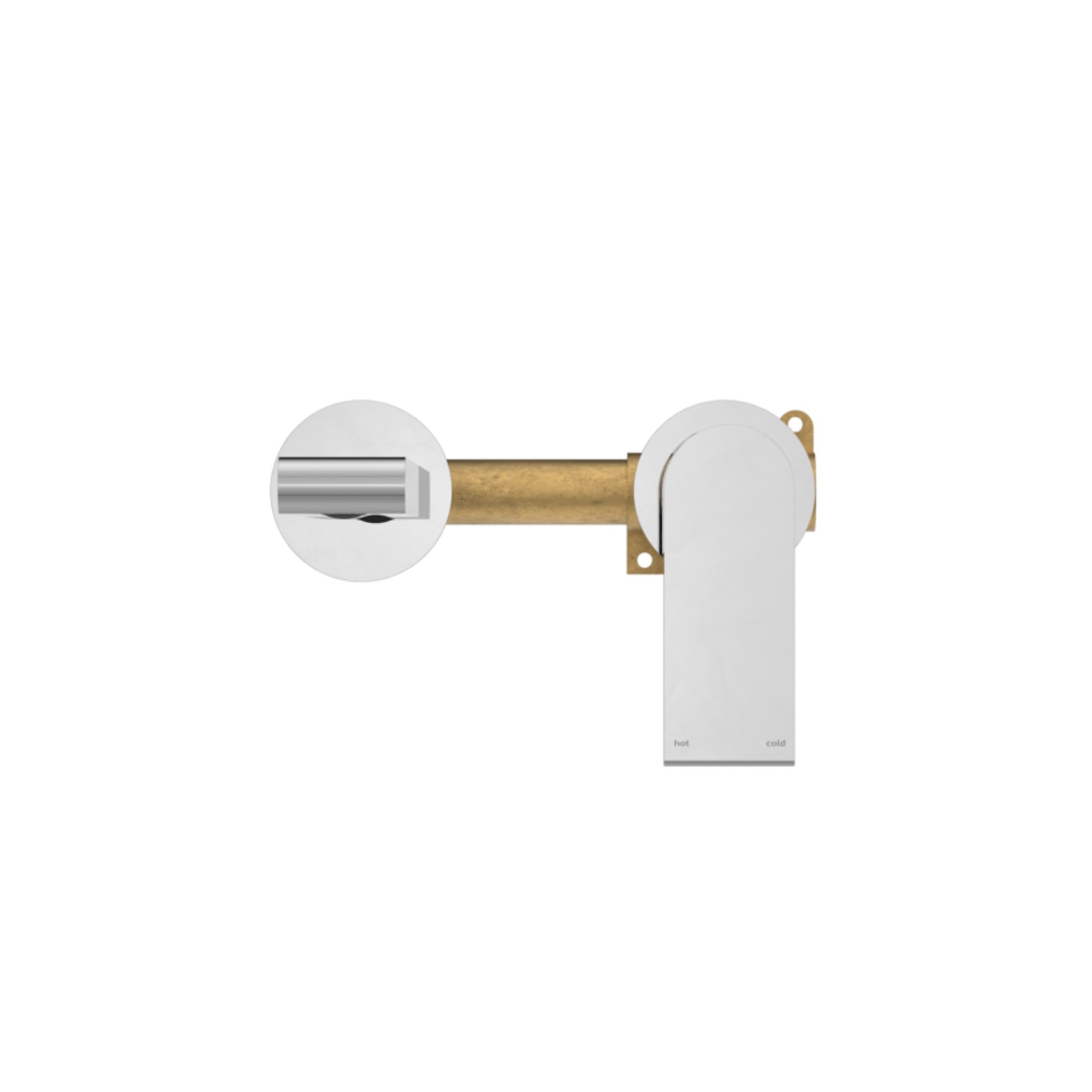 Bianca Mixer Separate Back Plate 187mm | Chrome gallery detail image