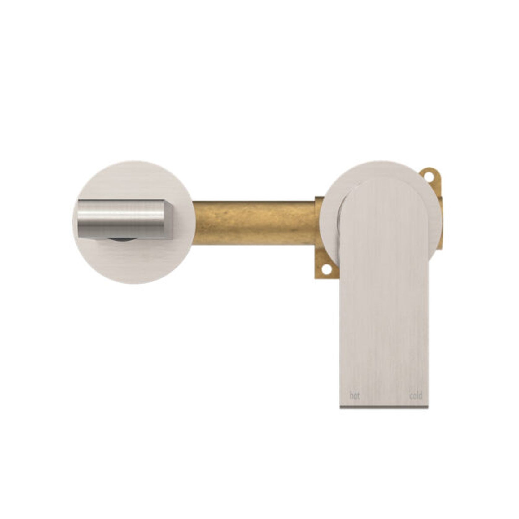 Bianca Basin/Bath Mixer Back Plate 230mm | Brushed Nickel gallery detail image