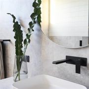 Bianca Wall Basin/Bath Mixer 187mm | Matte Black gallery detail image