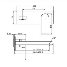 Bianca Wall Basin/Bath Mixer 187mm | Chrome gallery detail image