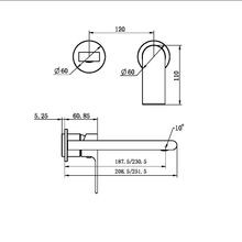 Bianca Wall Basin/Bath Mixer Separate Back Plate 230mm Trim Kits | Matte Black gallery detail image