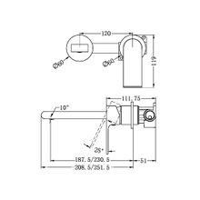 Bianca Mixer Separate Back Plate 187mm | Brushed Bronze gallery detail image