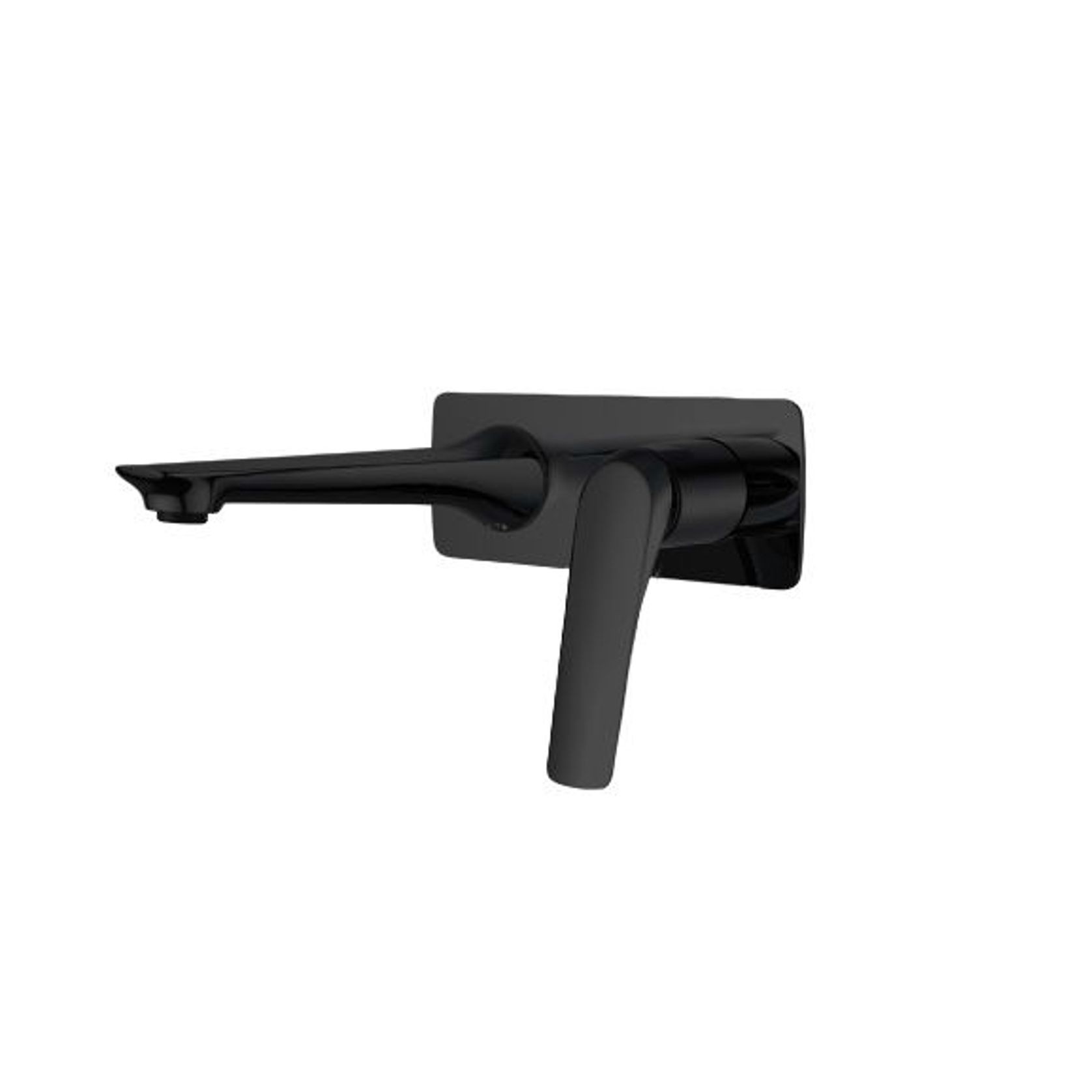 AU Wall Mixer with Spout Matte Black gallery detail image