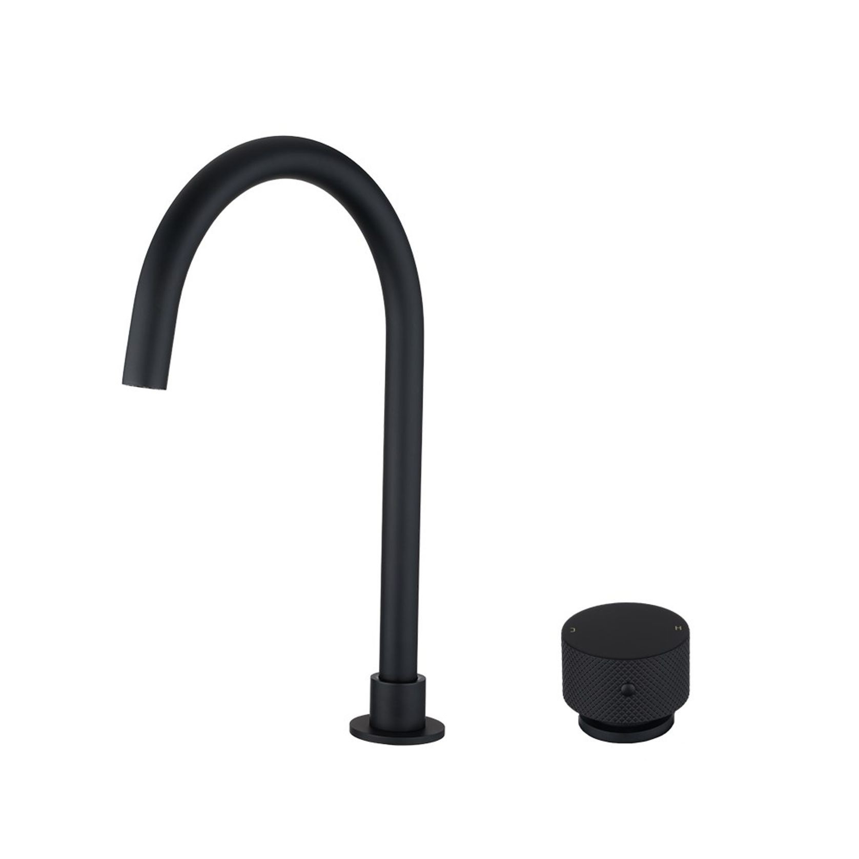 Moon Swivel Basin Mixer Matte Black gallery detail image