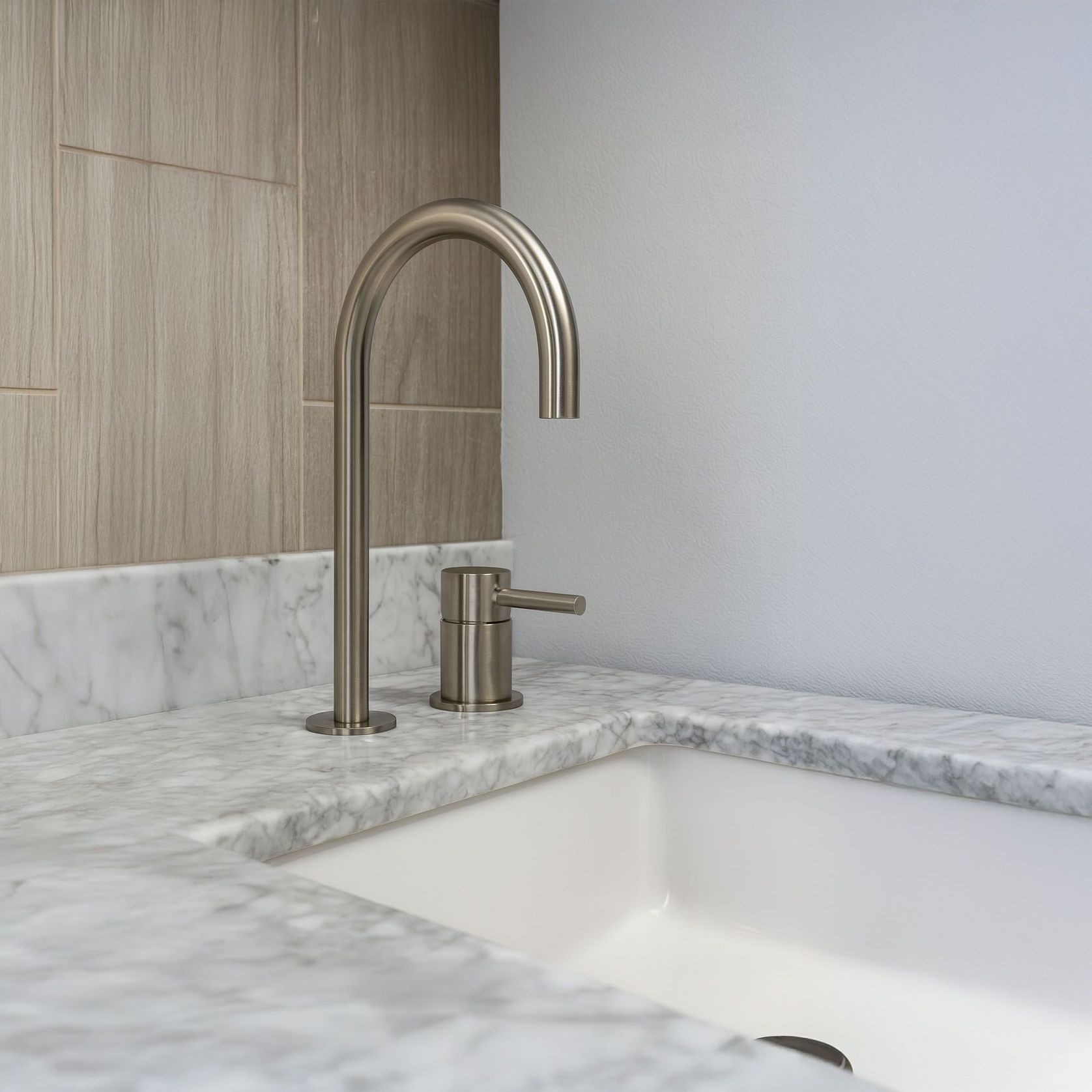 Pan 2 Tap Hole Basin Mixer High Spout gallery detail image