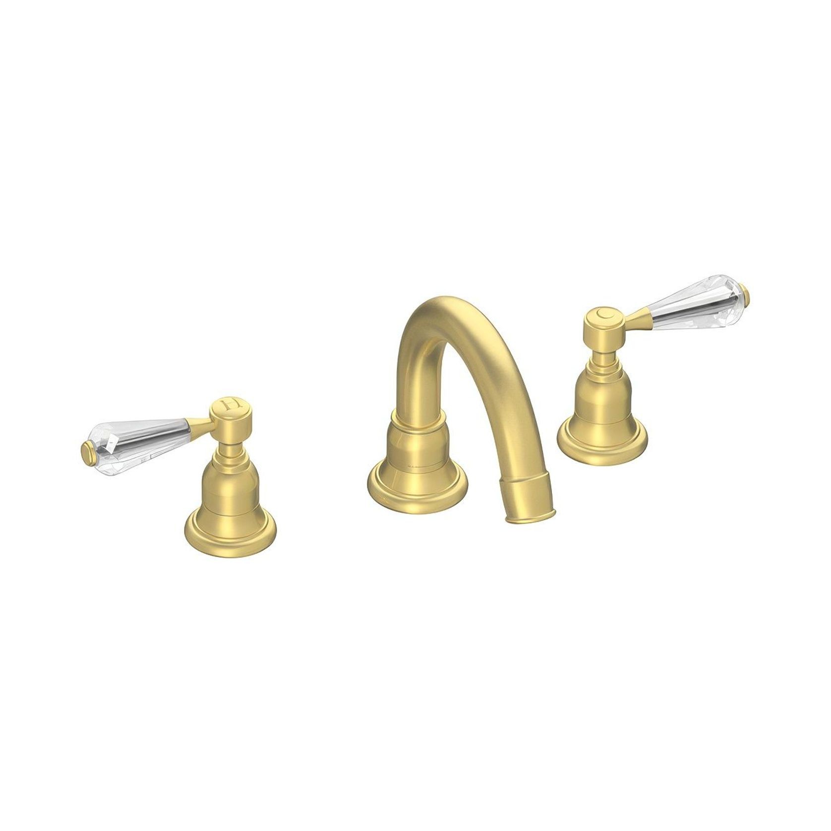 Fairfield - Crystal lever basin tap with high spout gallery detail image