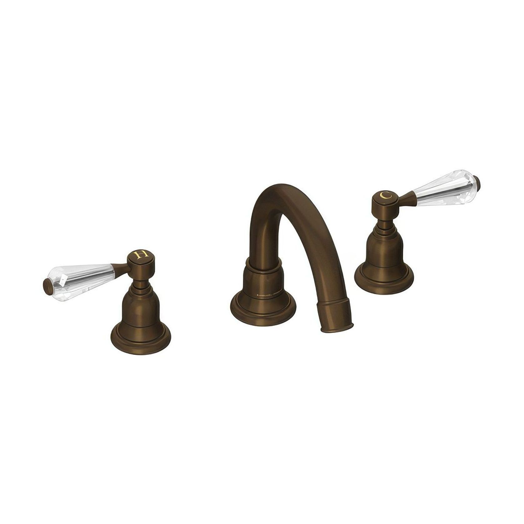 Fairfield - Crystal lever basin tap with high spout gallery detail image