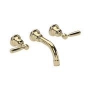 Fairfield - Wall mounted basin tap with metal levers gallery detail image