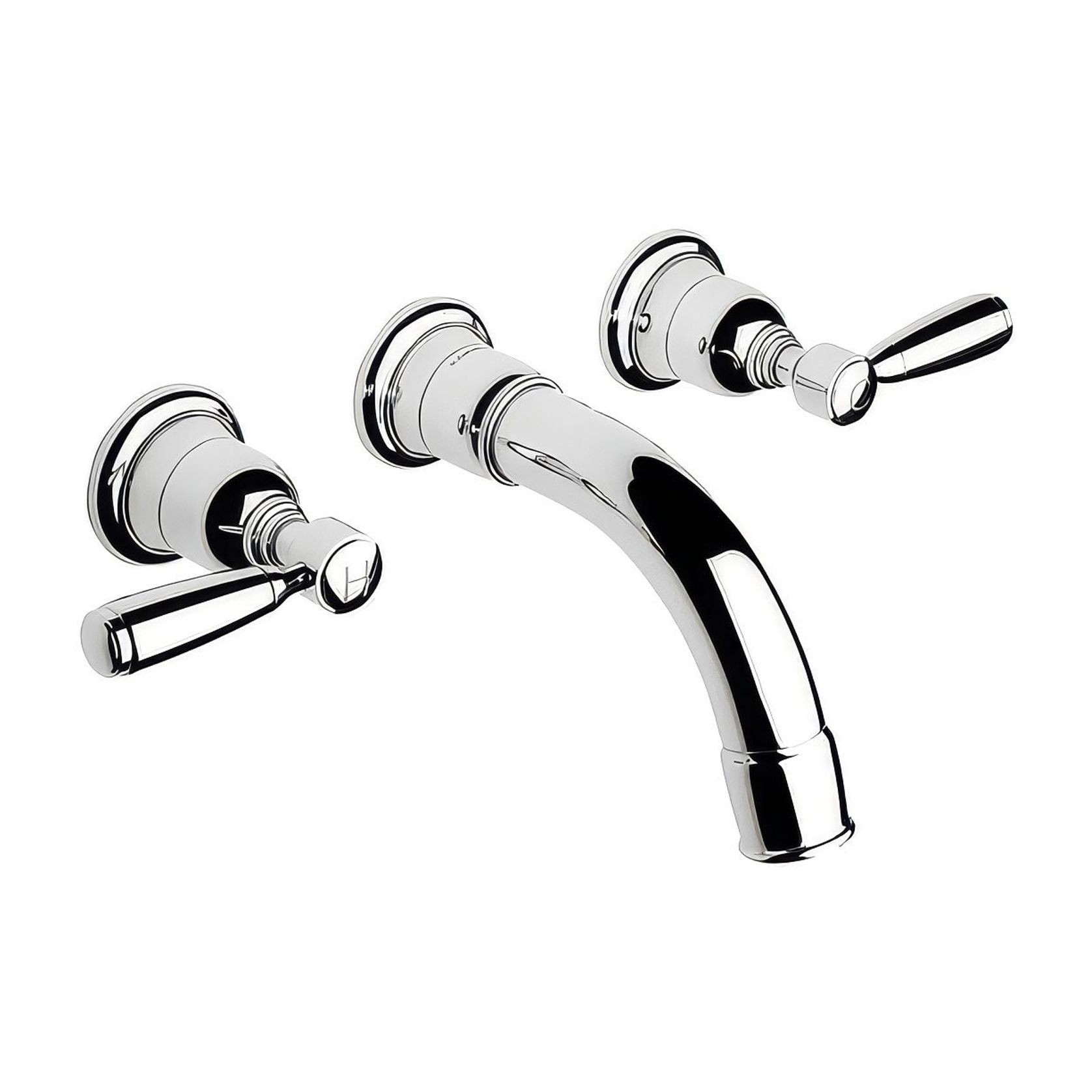 Fairfield - Wall mounted bath tap with metal levers gallery detail image