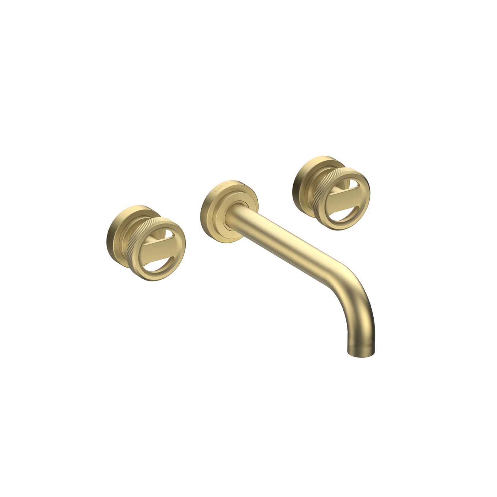 Lathe - Wall mounted basin tap with wheel handles gallery detail image