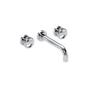 Lathe - Wall mounted basin tap with wheel handles gallery detail image
