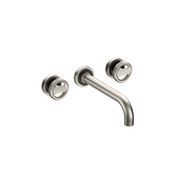 Lathe - Wall mounted basin tap with wheel handles gallery detail image