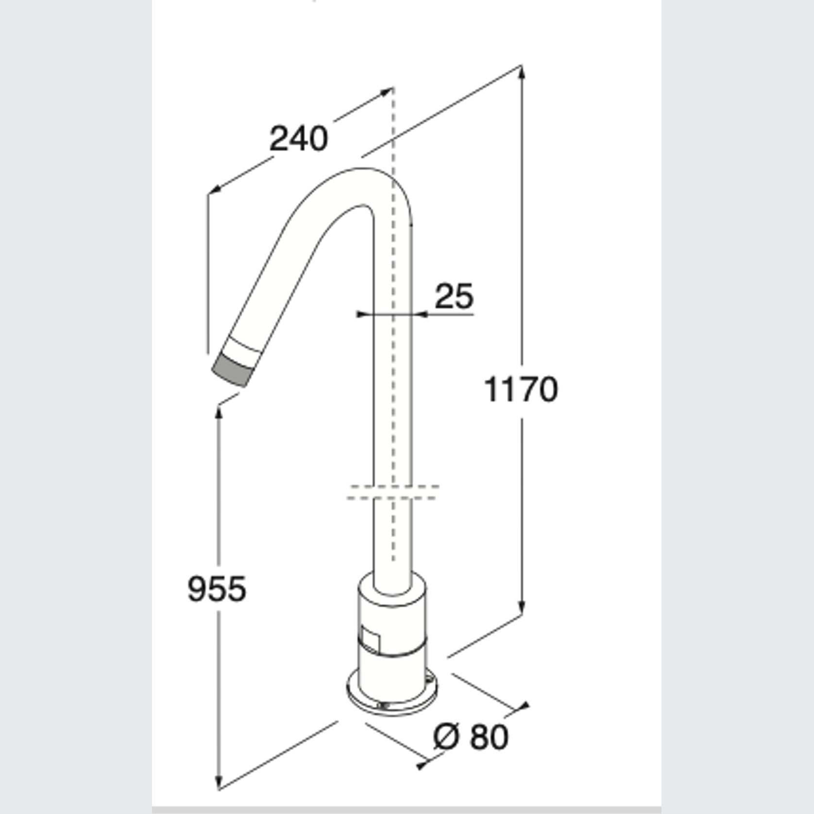 Minimal Floor-mounted Spout For Washbasin gallery detail image