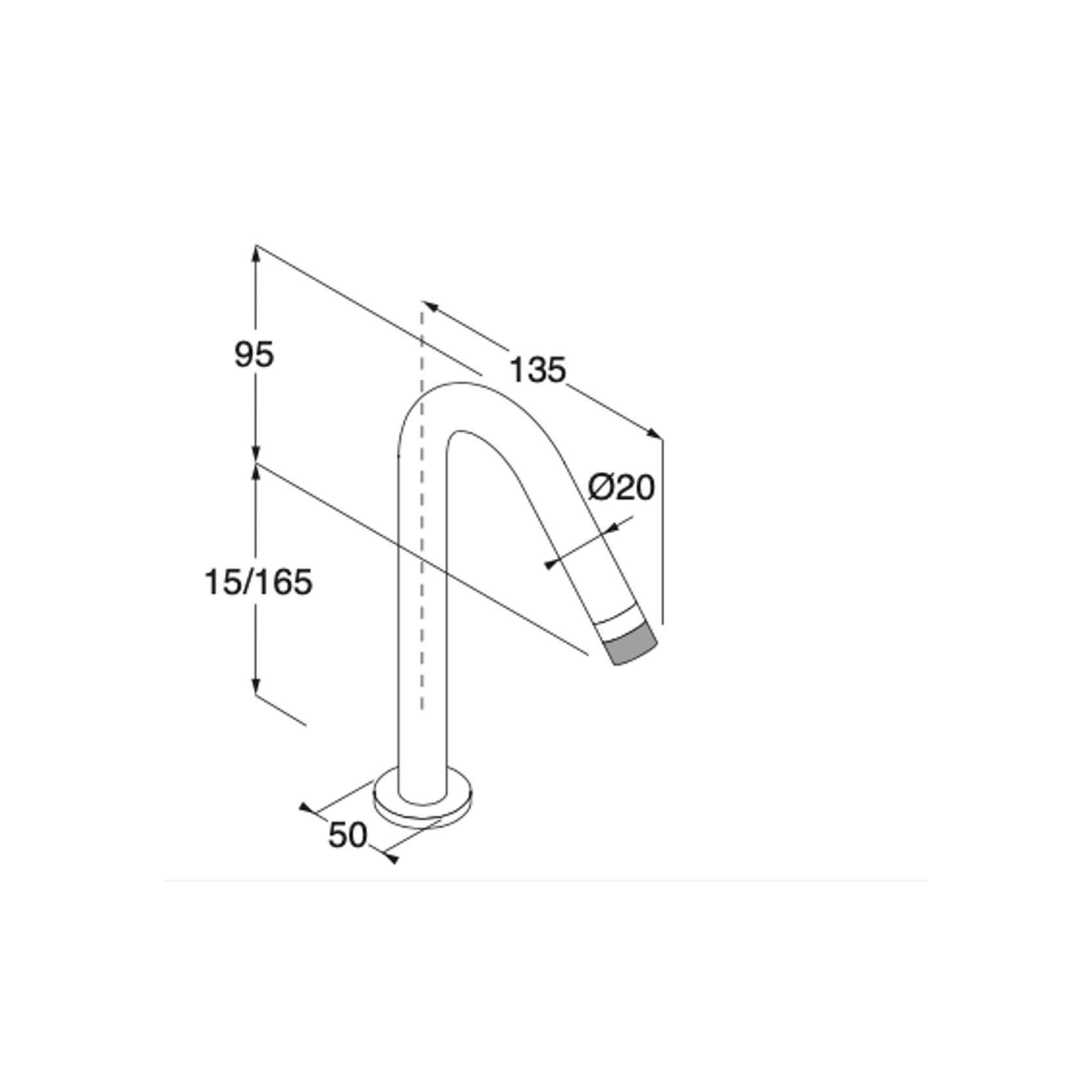 Minimal Top-mounted Spout For Washbasin gallery detail image