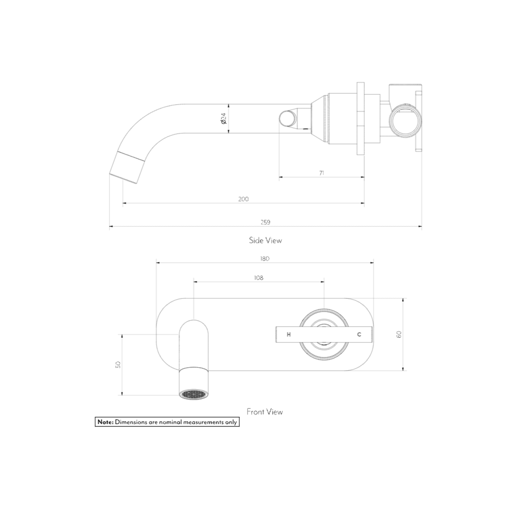 Barre Progressive Wall-Mounted Tap Set gallery detail image