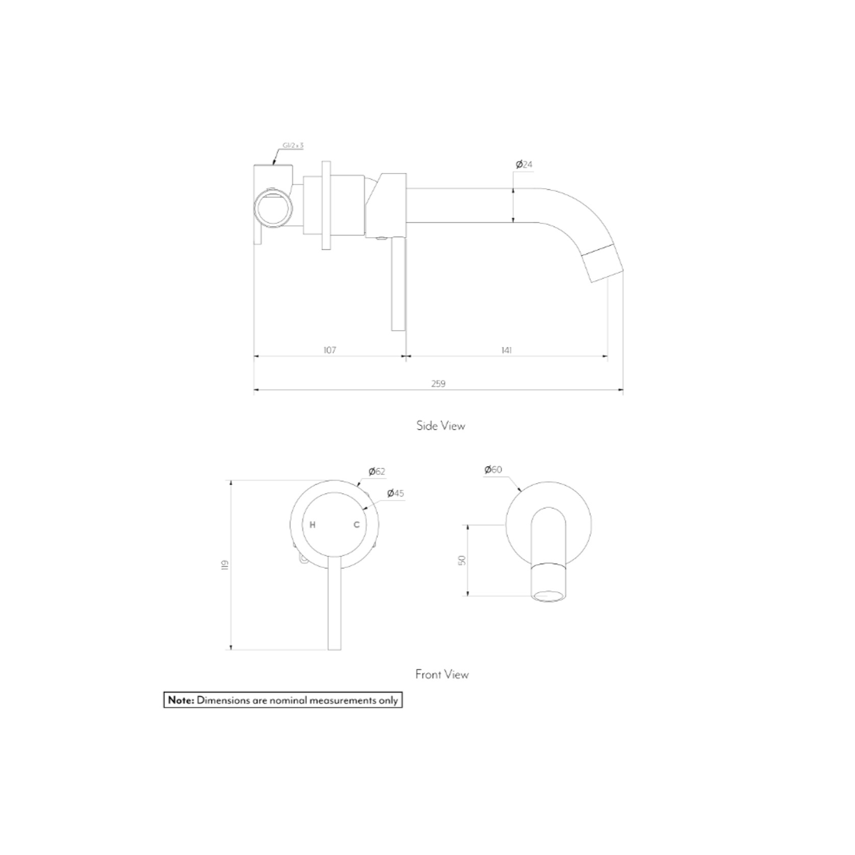 Elysian Minimal Mixer & Spout Set gallery detail image