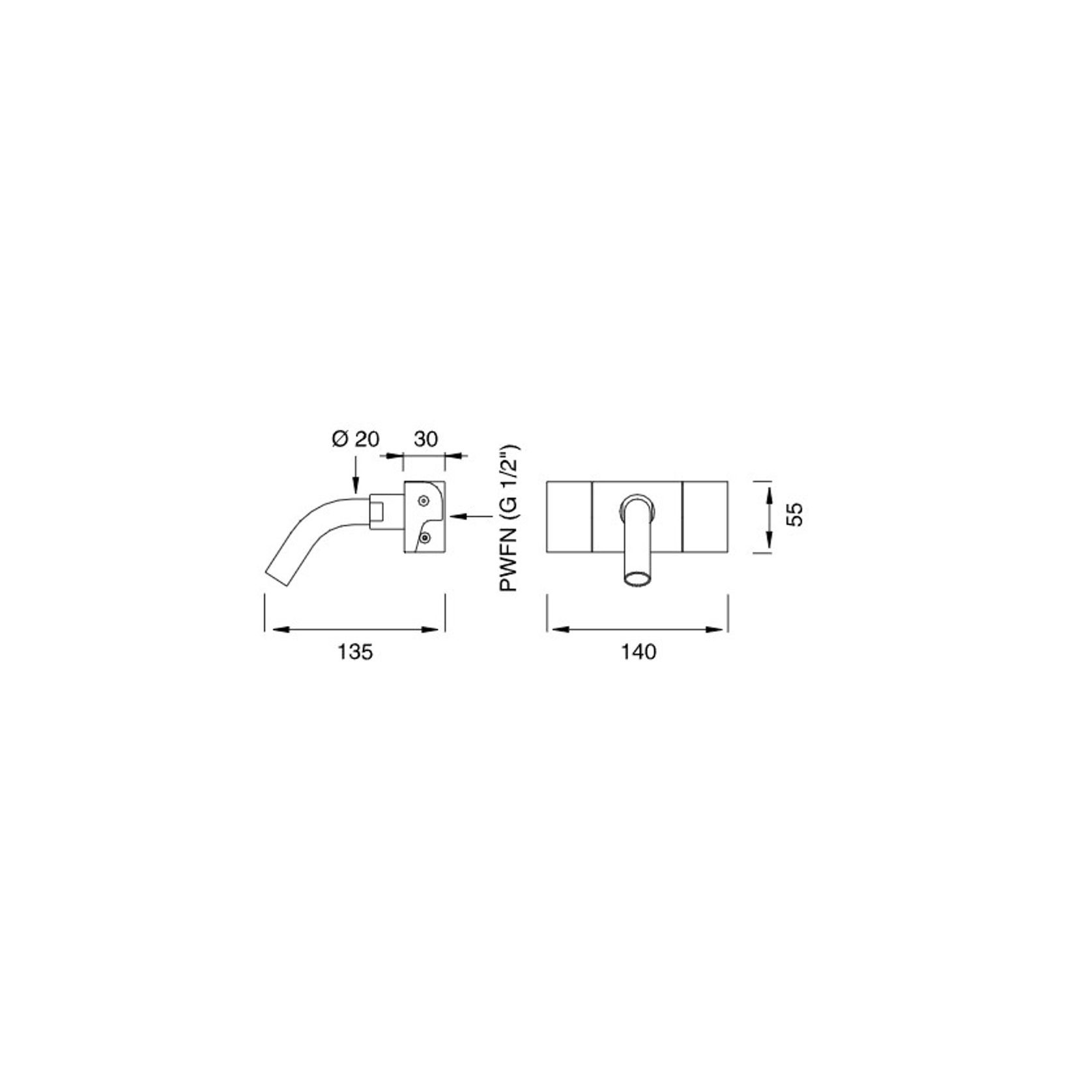NEUTRA Wall Mounted Dual Handle Mixers by CEA gallery detail image