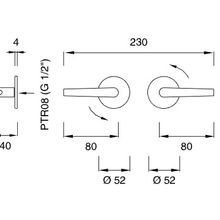 FLAG Wall Mounted Set Shut Off Mixing Valves by CEA gallery detail image