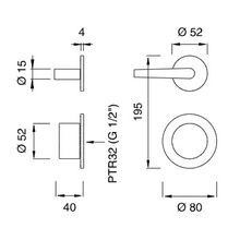 FLAG Thermostatic Shower Mixer 2/3 Diverter by CEA gallery detail image