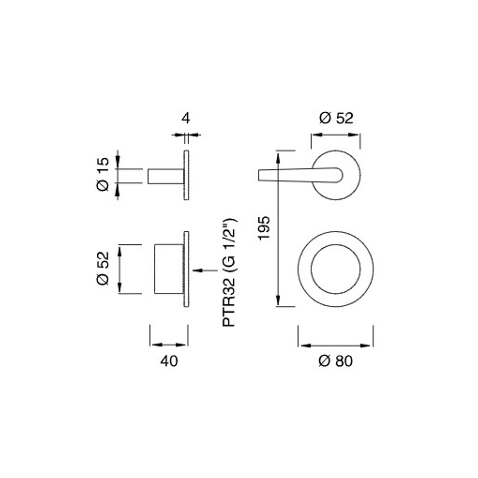 FLAG Thermostatic Shower Mixer 2/3 Diverter by CEA gallery detail image