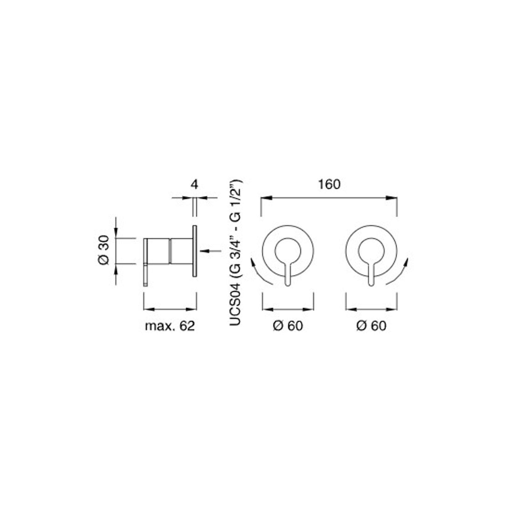 INNOVO Wall Mounted Shut Off Valves by CEA gallery detail image