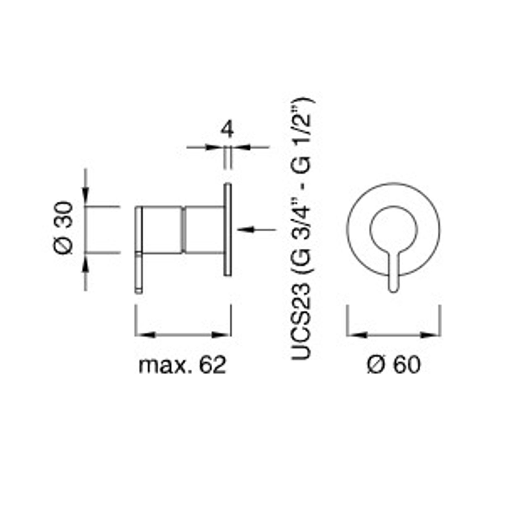 INNOVO Wall Mounted 2/3 Way Diverter by CEA gallery detail image