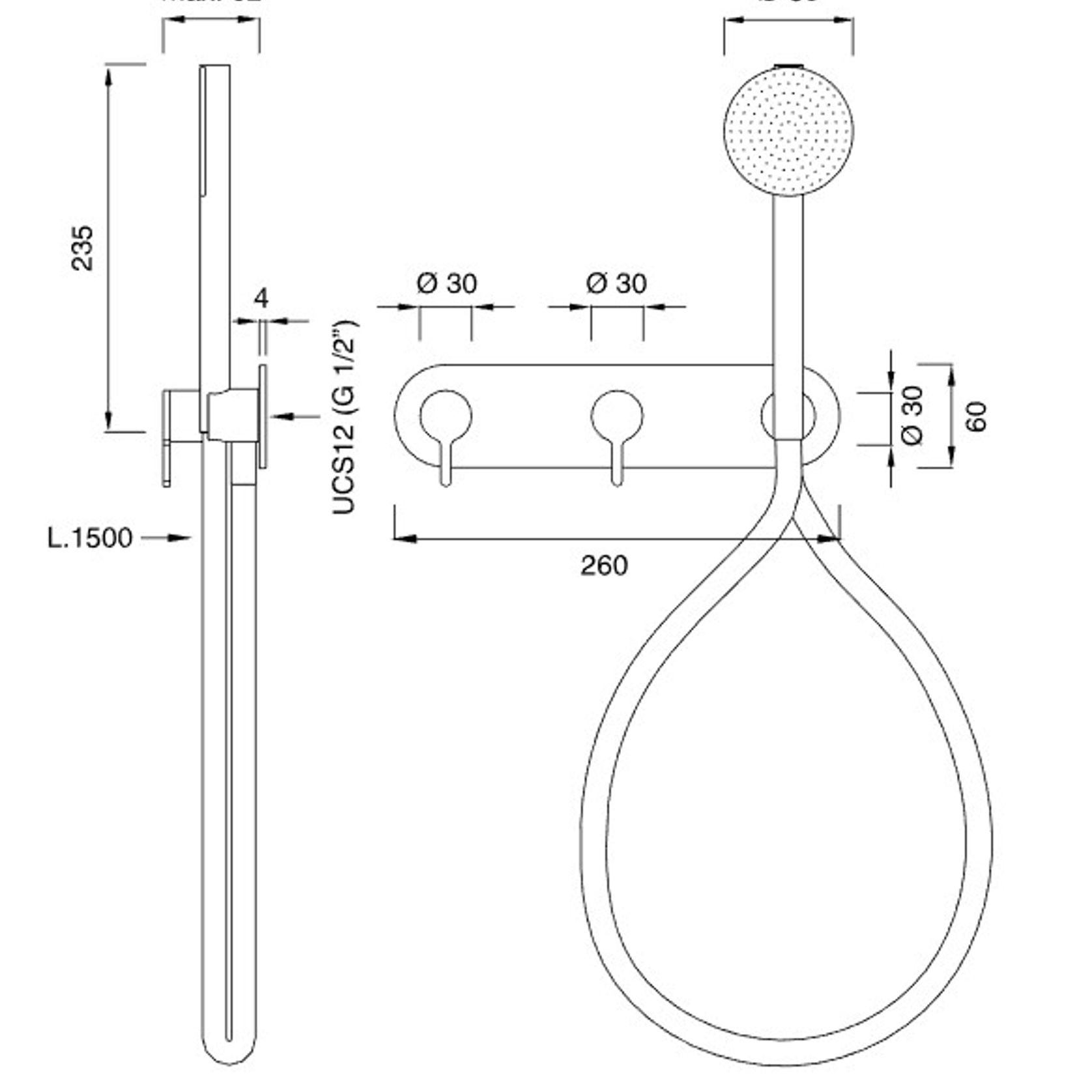 INNOVO Wall Mounted 2 Mixer Set by CEA gallery detail image
