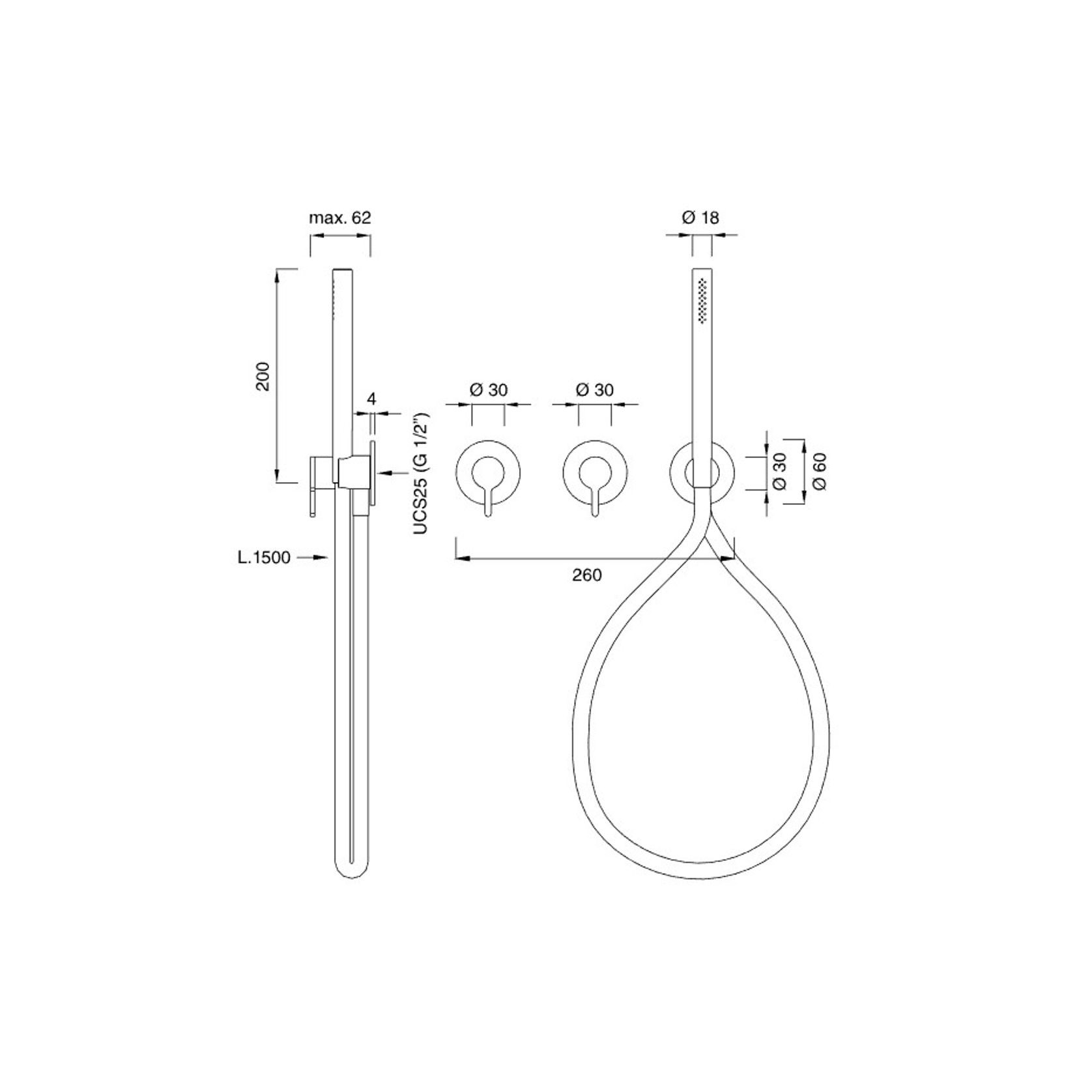 INNOVO Wall Mounted Mixer Set by CEA gallery detail image