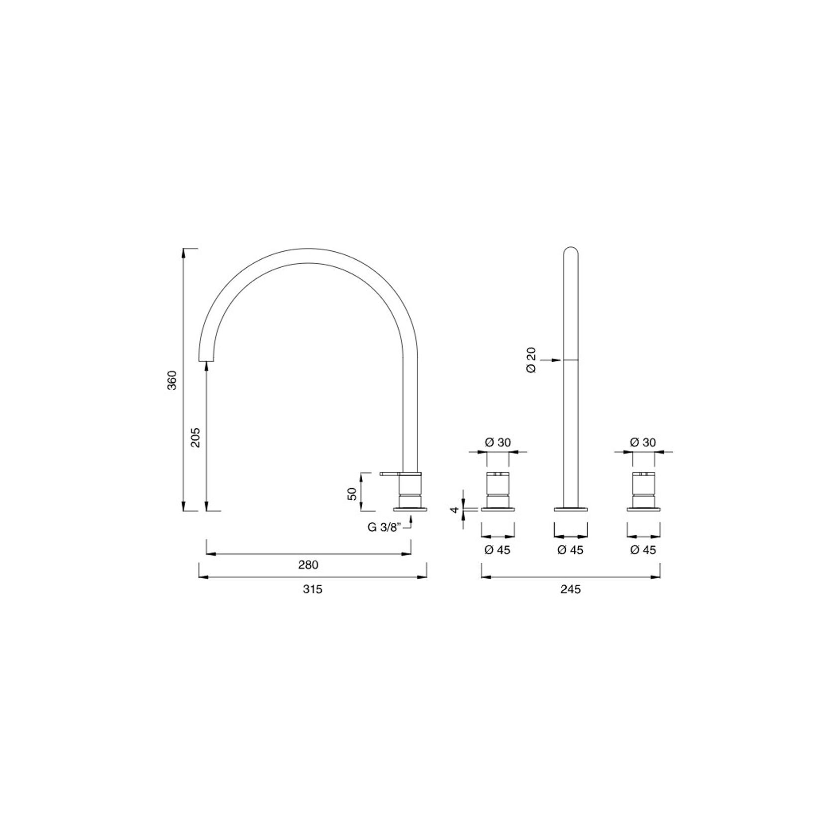 NNOVO 3 Hole Mixer by CEA gallery detail image