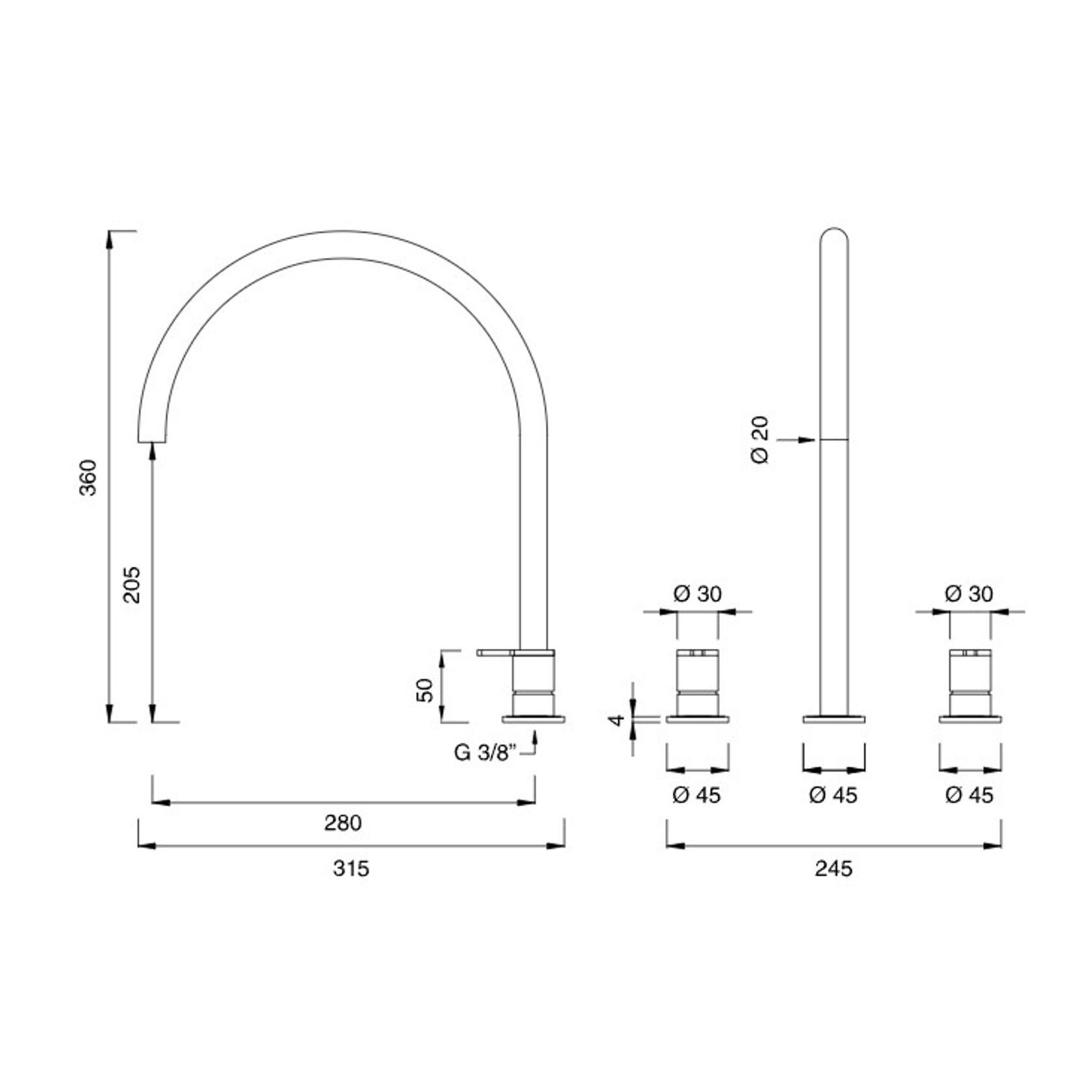 NNOVO 3 Hole Mixer by CEA gallery detail image